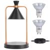 Electric Wax Melt Warmer Lamp Dimmable Fragrance Candle Melt Lantern Metal Iron Decorative Melter Lamp with 2 GU10 Bulbs