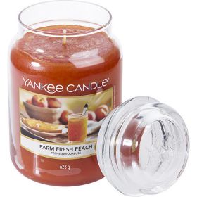 YANKEE CANDLE by Yankee Candle FARM FRESH PEACH SCENTED LARGE JAR 22 OZ