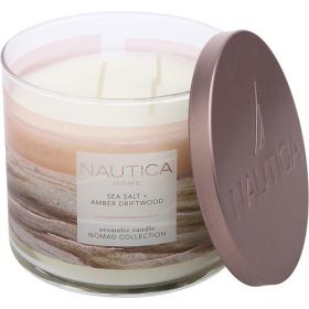 NAUTICA AMBER DRIFTWOOD & SEA SALT by Nautica SCENTED CANDLE 14.5 OZ