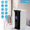 5L/1.32Gal Humidifiers Top Fill Cool Mist Humidifier with Essential Oils Diffuser Filter 360¬∞ Rotatable Outlet Nozzle 1-8 Hours Timer 1-3 Level Mist