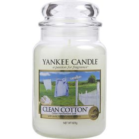 YANKEE CANDLE by Yankee Candle CLEAN COTTON SCENTED LARGE JAR 22 OZ