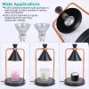 Electric Wax Melt Warmer Lamp Dimmable Fragrance Candle Melt Lantern Metal Iron Decorative Melter Lamp with 2 GU10 Bulbs