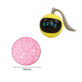 Automatic Funny Cat Toys Electric Motion Undercover Moving Bouncing Rolling Ball Interactive Toy For Indoor Cat Kitty Pet Toy (Option: Pink-Yellow ball)