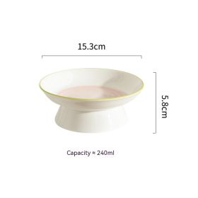 Ceramic Cervical Support Cat Food Bowl (Option: Water Bowl)