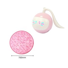 Automatic Funny Cat Toys Electric Motion Undercover Moving Bouncing Rolling Ball Interactive Toy For Indoor Cat Kitty Pet Toy (Option: Pink-Pink ball)