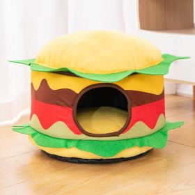 Cyber Celebrity Cat Nest Warm Closed (Option: Hamburger)