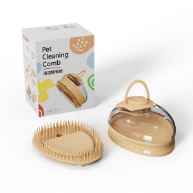 Cat Comb Floating Hair Belt Water Tank Massage Cleaning (Option: Orange Hair Removal Brush-Silicone)