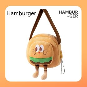 Animal-shaped Pet Diaper Bag Off-shoulder Bag Kitten Puppy Portable Cat Bag Pet Backpack (Option: Hamburger Messenger Bag-Small Size)