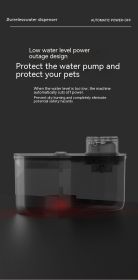 Stainless Steel Plate Household Pet Cat Dog Intelligent Wireless Water Dispenser (Option: Black-Suit)