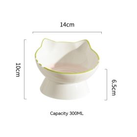 Ceramic Cervical Support Cat Food Bowl (Option: Cat Ear)