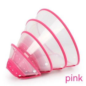 Anti-bite Protective Cover Color Soft Edge Beauty Cover Postoperative Protective Pet Anti-bite Circle (Option: Pink-XL)