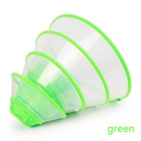 Anti-bite Protective Cover Color Soft Edge Beauty Cover Postoperative Protective Pet Anti-bite Circle (Option: Green-XL)